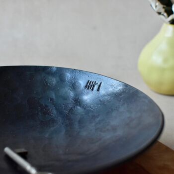 Large Hammered Iron Bowl 6th Anniversary Gift, 4 of 11