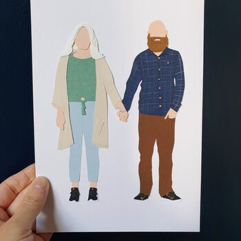 Personalised Couples Portrait Papercut, 2 of 6