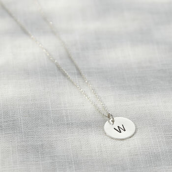 Personalised Initial Disc Necklace, 3 of 10