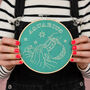 Aquarius Zodiac Embroidery Hoop Kit, thumbnail 1 of 5
