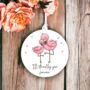 Personalised Flamingo And Child Mother's Day Decoration, thumbnail 1 of 2