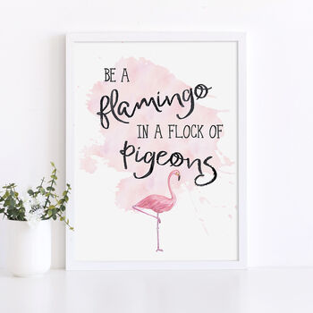 Flamingo Typographic Print, 5 of 9