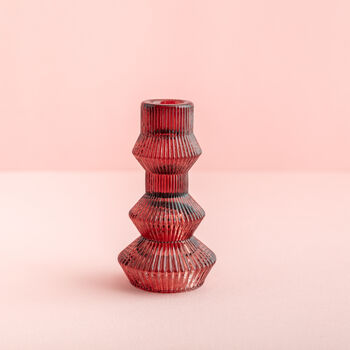 Festive Glass Candlestick Holder, 3 of 3