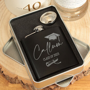 Personalised Graduation Gift Hip Flask, 3 of 8