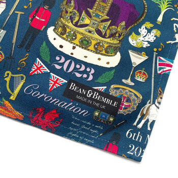 King Charles Coronation Tea Towel Patterned, 2 of 9