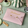 Personalised Vegan Leather Bridesmaid Pouch, thumbnail 1 of 6