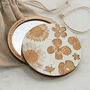 Engraved Flowers Compact Pocket Mirror, thumbnail 2 of 11