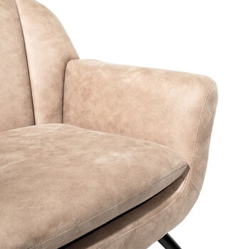 Bourne Moleskin Oyster Cream Cocktail Chair, 6 of 9