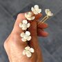 Set Of Six Pearl Flower Hair Pins, thumbnail 6 of 13