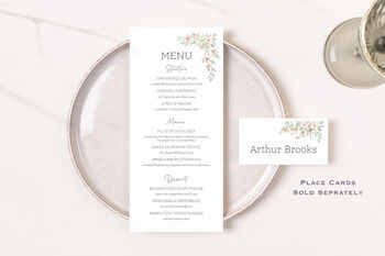 Wedding Menu Whimsical, 4 of 6