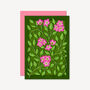 Botanical Patterned Card Green, thumbnail 1 of 2