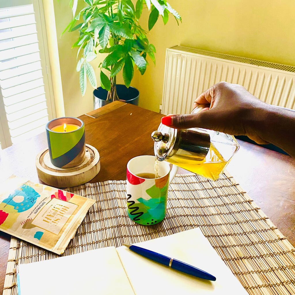 Customised Soy Candle And Two X Tea Gift Set By HOUSE OF LILAH