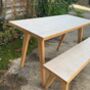 Birchwood Ply Desk/Table/Console Table With Bench, thumbnail 3 of 10