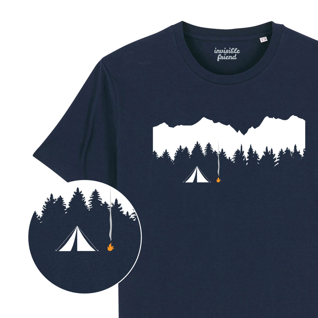Wild Camping Organic Cotton T Shirt, 1 of 3