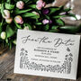 Garden Wedding Save The Date Stamp, thumbnail 1 of 6