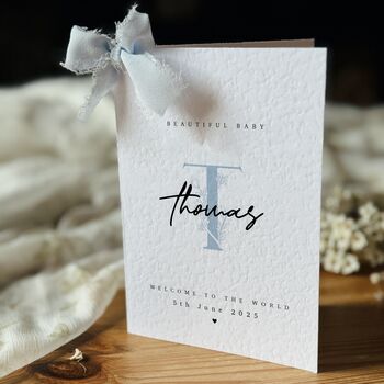 Personalised New Baby Card, New Baby Boy Card Gift, Cards For Newborns, 2 of 4