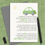 Dad's Electric Car Fathers Day Card, thumbnail 1 of 4
