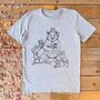 Crazy Cat Bear Organic T Shirt, thumbnail 1 of 6