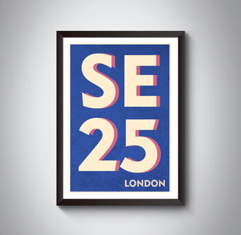 Se25 South Norwood, London Postcode Art Print, 6 of 10
