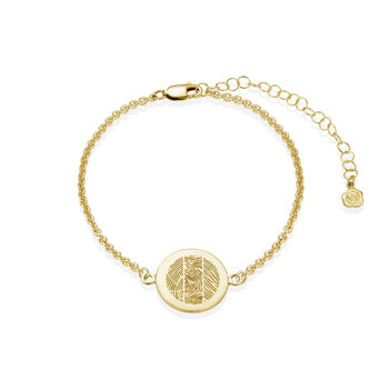 Triple Fingerprint Round Bracelet, 3 of 5
