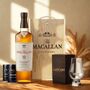 Personalised Macallan 12 Year Single Cask Scotch Whisky Gift Set With Glencairn Glass And Larkfire Whisky Water, thumbnail 1 of 9