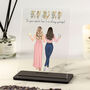 Personalised Mum Best Friend Illustration Plaque, thumbnail 1 of 7