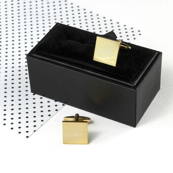 Personalised Luxury Square Cufflinks, 8 of 8