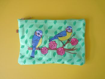 Blue Tits Cosmetic Pouch / Clutch, 4 of 6