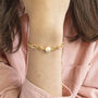 Gold Plated Chunky Chain Pearl Bracelet, thumbnail 6 of 8