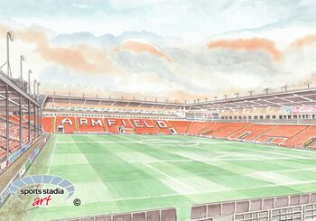 Blackpool Fc Bloomfield Road Two Stadium Art Print, 2 of 3