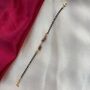 Minimalistic Black Beaded Crystal Slim Mangalsutra Bracelet, thumbnail 3 of 4