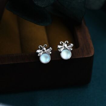 Sterling Silver Firefly Stud Earrings, 4 of 12