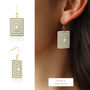 Layered Geometric Rectangle Earrings | Five Colours Available, thumbnail 6 of 8