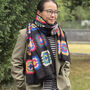 Embroidered Retro Floral Winter Scarf, thumbnail 4 of 5