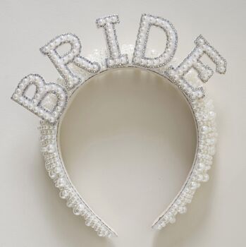Pearl Embellished Bride Headband, 5 of 5