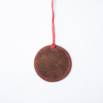 Personalised Leather Christmas Decoration, 3 of 11