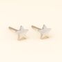 Girls Sterling Silver Star Stud Earrings, thumbnail 1 of 9