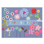 Mini Flowery Birthday Card, thumbnail 2 of 5