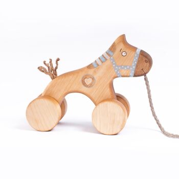 Wooden Pull Along Toy Horse, 2 of 5