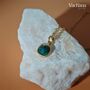 Square Malachite Gemstone Pendant Necklace, thumbnail 8 of 9