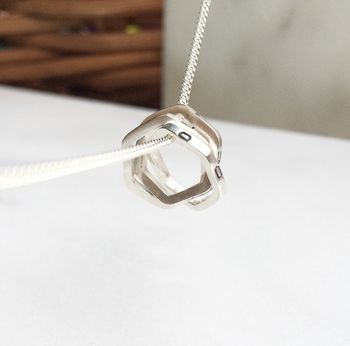 Personalised Silver Geometric Knot Pendant, 2 of 6
