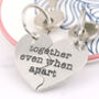Togetherness Split Heart Pewter Keyring For Couples, thumbnail 1 of 8