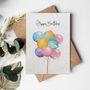 Happy Birthday Watercolour Balloons Seed Paper Card, thumbnail 1 of 2