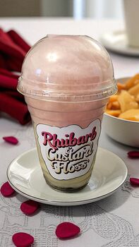 Rhubarb And Custard Dessert Candy Floss Fun Gift Allergen, 2 of 12