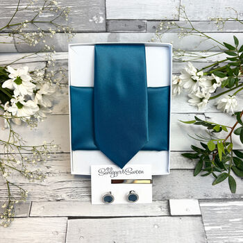 Peacock Wedding Tie Set, 6 of 12