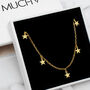 Star Necklace Or Choker Gift For Her 18ct Gold Plated, thumbnail 1 of 4