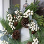 White Berry And Pinecone Wreath, thumbnail 2 of 5