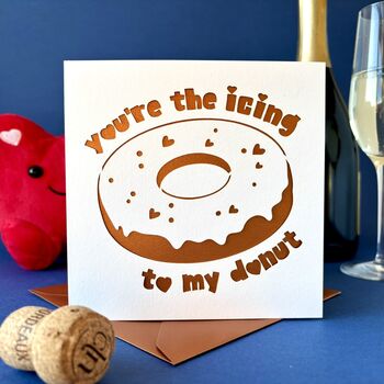 Icing To My Donut Papercut Card, 2 of 4