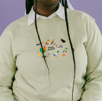 Always Peckish Embroidered Sweatshirt, 5 of 11