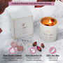 Aromatherapy Rose Soy Candle With Rose Quartz Crystals, thumbnail 4 of 9